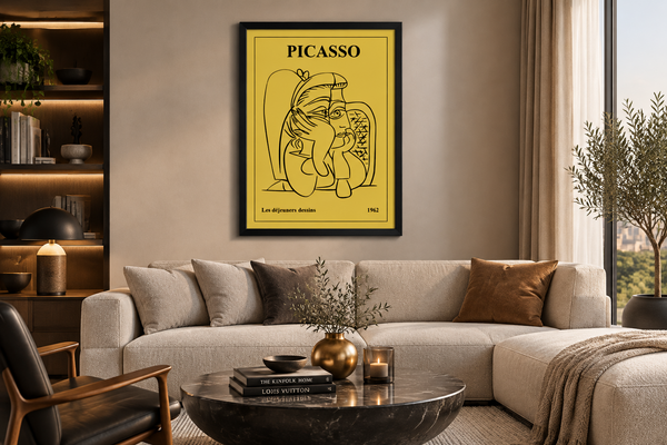 Picasso 1962 Exhibition Print: Pen Plotter Line Art Wall Decor