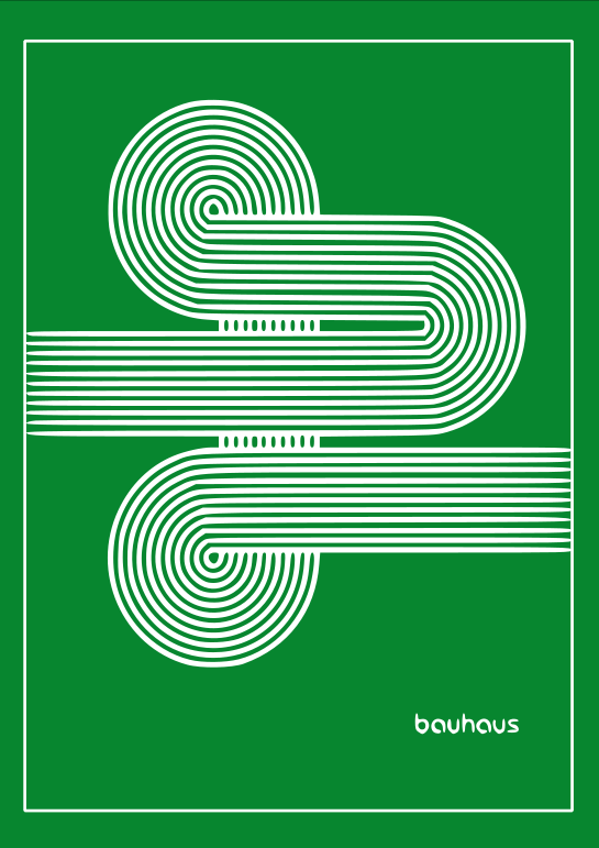 Bauhaus Whirling Breath: Original Pen Plotter Generative Wall Art