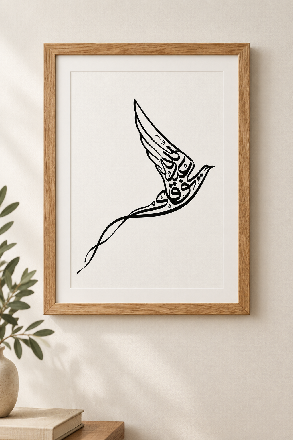 Surah Yusuf Bird – Original Pen-Plotted Calligraphy Art